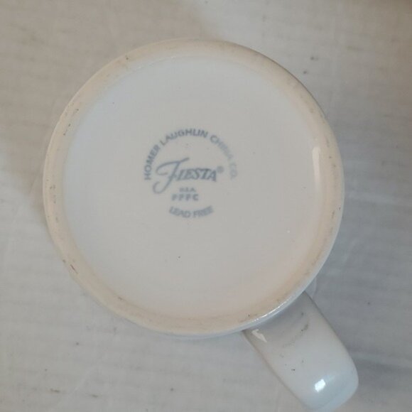 FIESTAWARE FIESTA CERAMIC WHITE TAPERED MUG CUP DANCING LADY 15 FL OZ - Picture 11 of 14